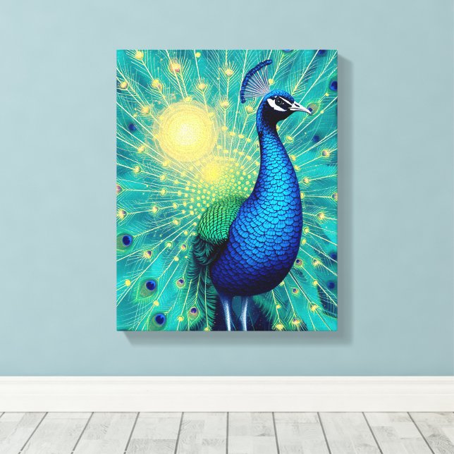 Peacock Energies em Foco – Canvas Envolvido Premiu (Insitu(piso de madeira))