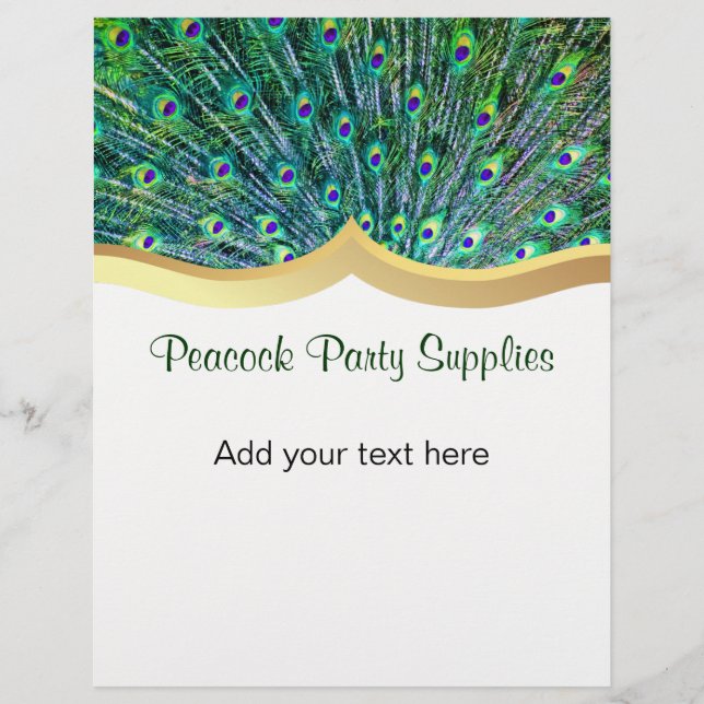 Peacock Feather Business Flyer (Frente)