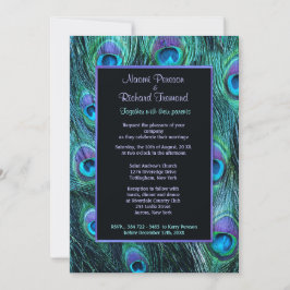 Peacock Feather Drama - Convite para Casamento