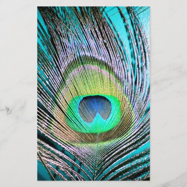 Peacock Feather em Turquoise (Frente)