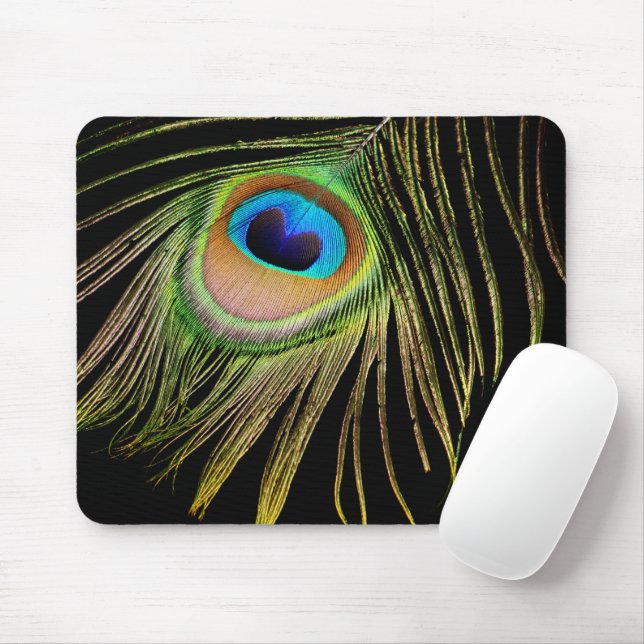 Peacock Feather Mousepad (Com mouse)