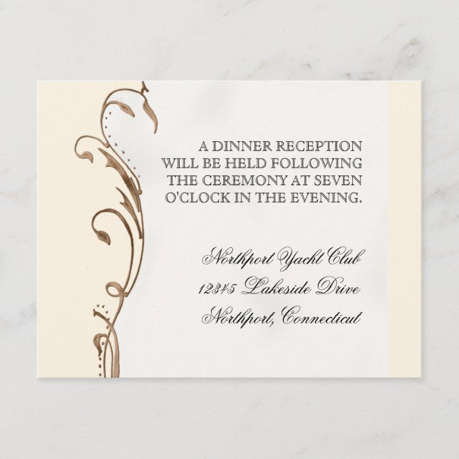 Peacock Feather n Swirls - Convite para Casamento (Frente)