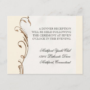 Peacock Feather n Swirls - Convite para Casamento