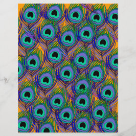 Peacock Feather Paper - Laranja tropical