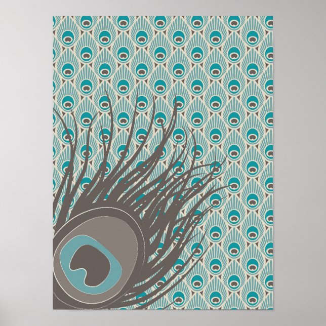 Peacock Feather Poster (Frente)
