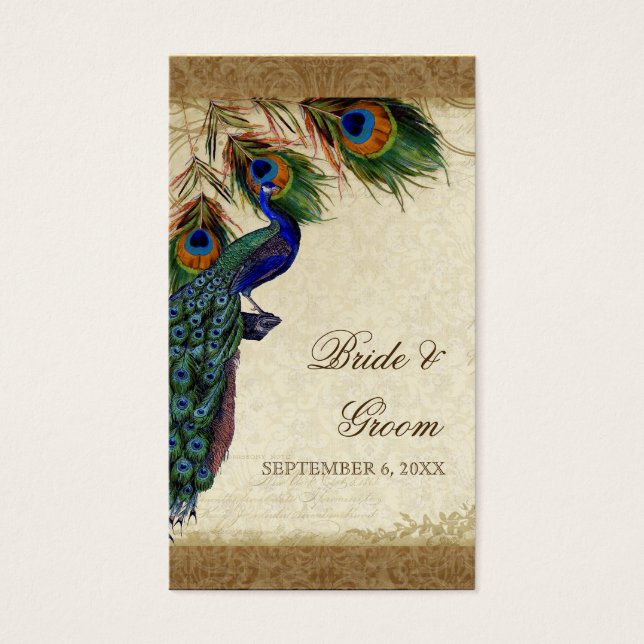 Peacock & Feather Vintage Dourado Olhar, Cabeça (Frente)