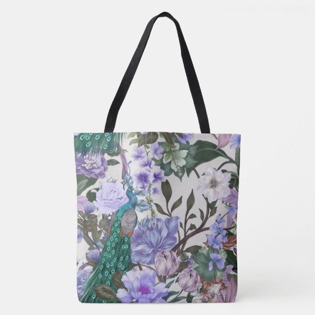 Peacock Floral Beauty Fashion Bolsa (Frente)