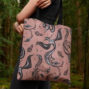 Peacock Padrão Artístico Bag Tote