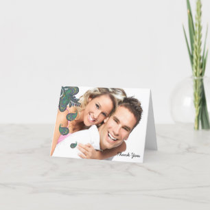 Peacock Paisley Wedding Obrigado Nota Cartões