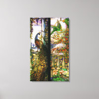 Peacock Parrot Bird, Vidro Arrefecido Canvas