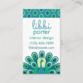 Peacock Personalizado de Cartões de Contato ou de