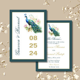 Peacock salvar o convite de casamento de Date Peac
