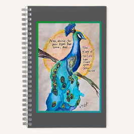 Peacock Shine IS60:1 border g-t Spiral Notebook