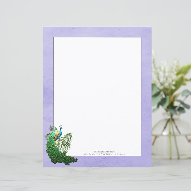 Peacock Vibrante | Folha de Lavanda (Em pé/Frente)