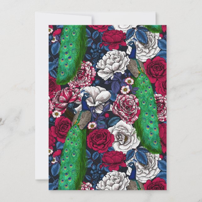 Peacocks no jardim da rosa (Frente)