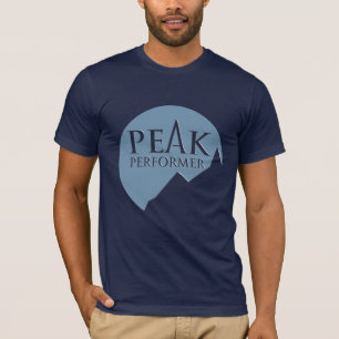 Peak Performer mens logótipo azul na t-shirt do ma