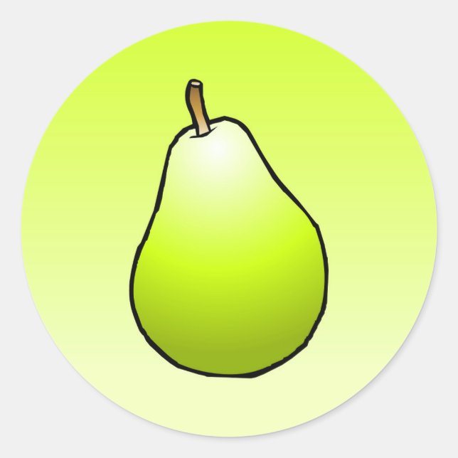 Pear - Adesivo redondo clássico (Frente)