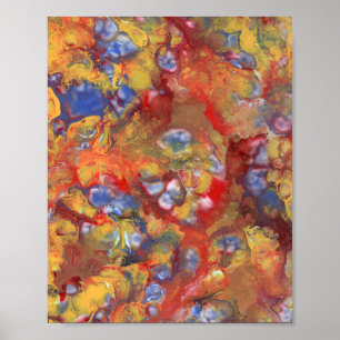 Pearl Dream Abstrato Acrylic Painting Poster