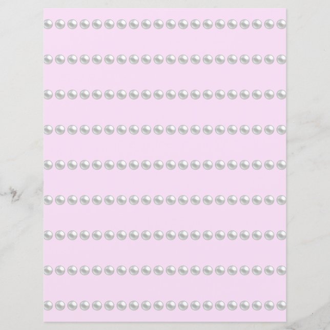Pearl Miçanga Scrapbook Paper (Frente)