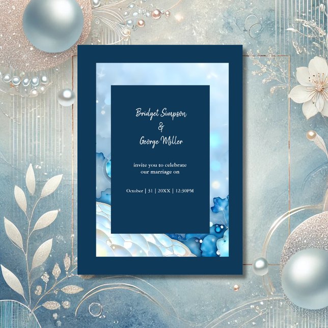 Pearlescente de Abstrato de Aquarela Azul Luxurist (Criador carregado)