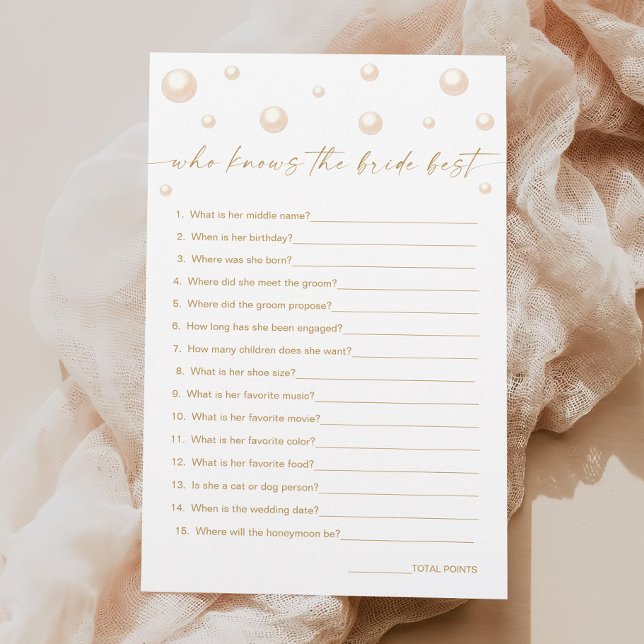 Pearls Chá de panela Prosecco Que Conhece A Noiva (Criador carregado)