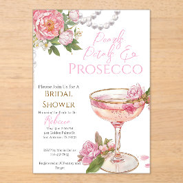 Pearls, Petals & Prosecco Bridal Shower Invitation