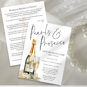 Pearls Prosecco - Cartão de jogo à esquerda do Chá
