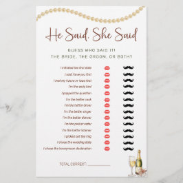 Pearls & Prosecco Ele, Ela Disse Jogo De Chá de pa