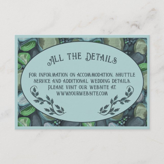 Pebbles de água - cartão de compartimento (Frente)