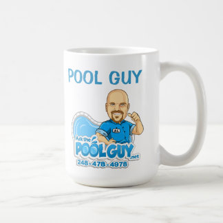 Peça a caneca da cara da piscina
