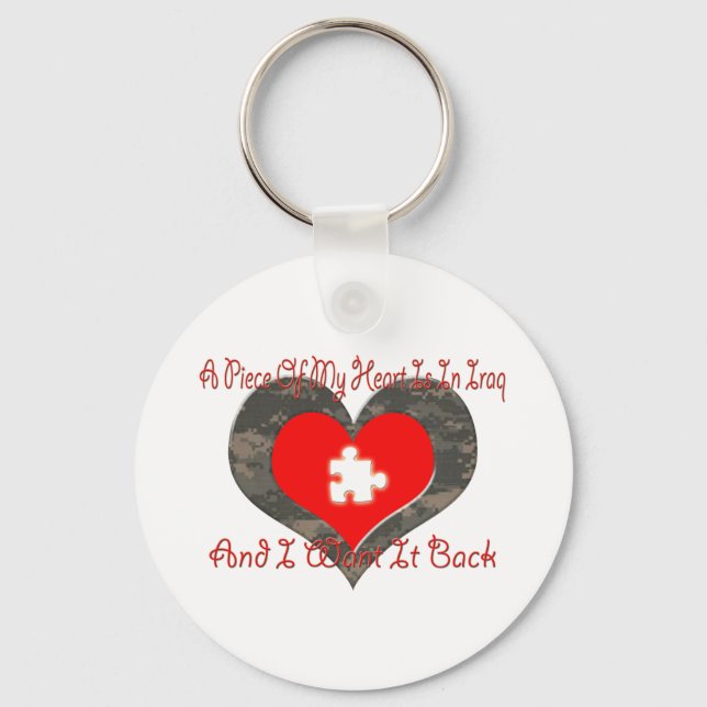 Peça de coração no Chaveiro do iraque (Frente)