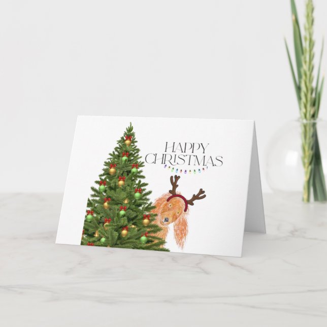 Peça um cartão de Natal para cães (Frente)