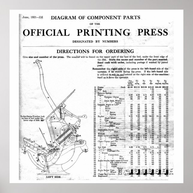 Peças de impressão em forma de letra poster grande (Frente)