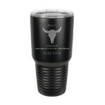 Pecuária rustica de 30 oz. Tumbler de aço inoxidáv<br><div class="desc">Padrinho de casamento Bridal Party Tumbler - 30 oz - Aço inoxidável com uma tampa clara - Escolha de cores Nome,  Título e data - Personalizado Personalizado Gravado - Padrinhos de casamento,  Presente de Partido Bridal - *Laser gravado não como Decal de Vinilo*</div>