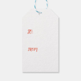 PEDAÇOS E MOLA VERMELHA, Etiqueta de presentes