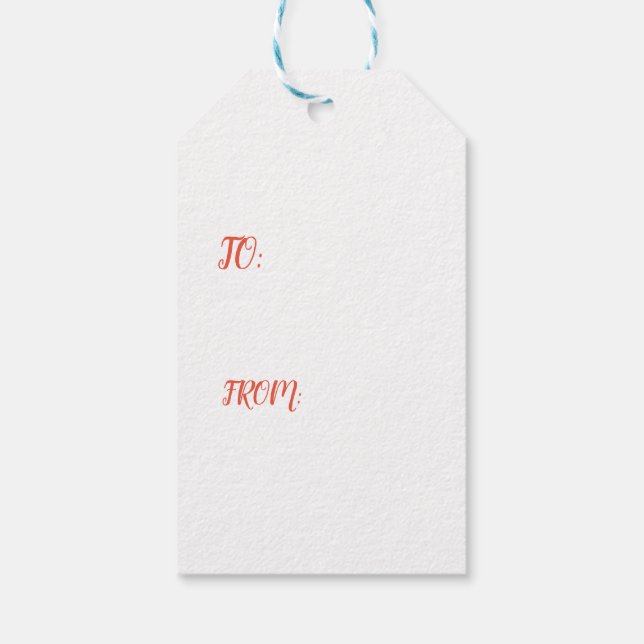 PEDAÇOS E MOLA VERMELHA, Etiqueta de presentes (Verso)