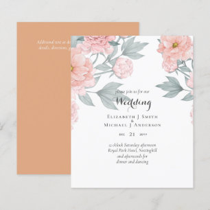 PEDAÇOS ORÇAMENTAIS Casamento de Pêssego Rosa