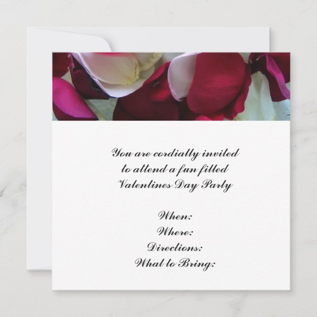 Pedais do Rosa de Janta de Convite de festas de Di (Frente)