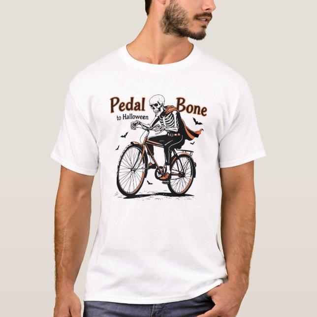 Pedal Bone para camisetas de ciclismo do Halloween (Frente)