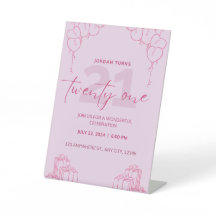 Pedestal de Aniversário Rosa