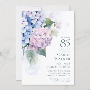 Pedido de Cartão de Aniversário do 85º Hydrangeas