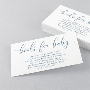 Pedido de Livro Azul Bebê - Convite para Chás de f