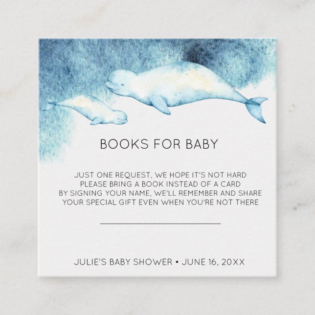 Pedido de Livro | Inserção para Chás de Bebê Baby  (Frente)