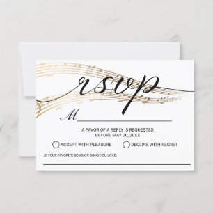 Pedido de Música de Casamento Elegante RSVP