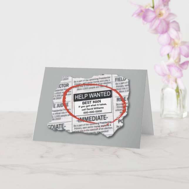 Pedido de Padrinho de Casamento Anúncio (Orquídea)