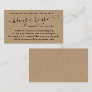 Pedido de Receita para Convite de Chá de Casal