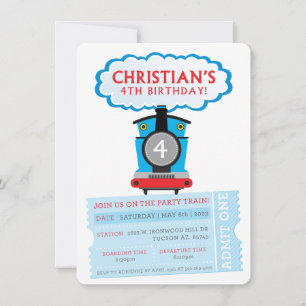 PEDIDO PERSONALIZADO Convite de trem de aniversári