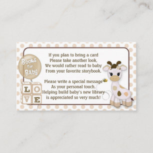 Pedidos do livro do girafa em vez de um cartão