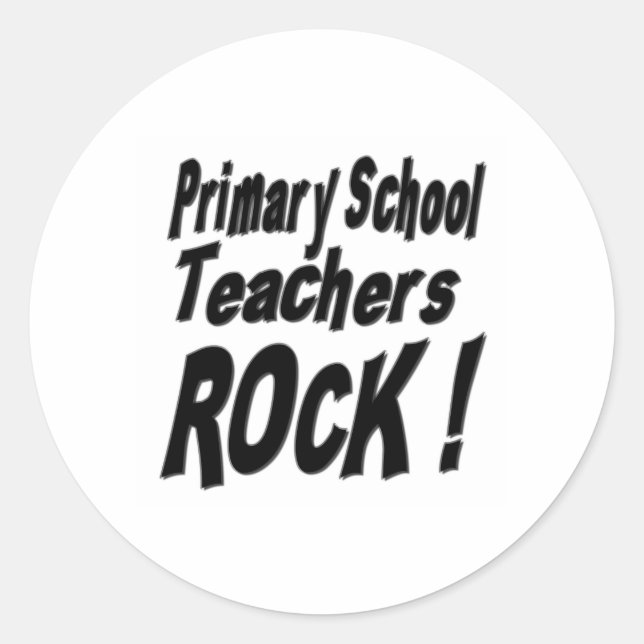 Pedra de Professores da Escola Primária! Adesivo (Frente)