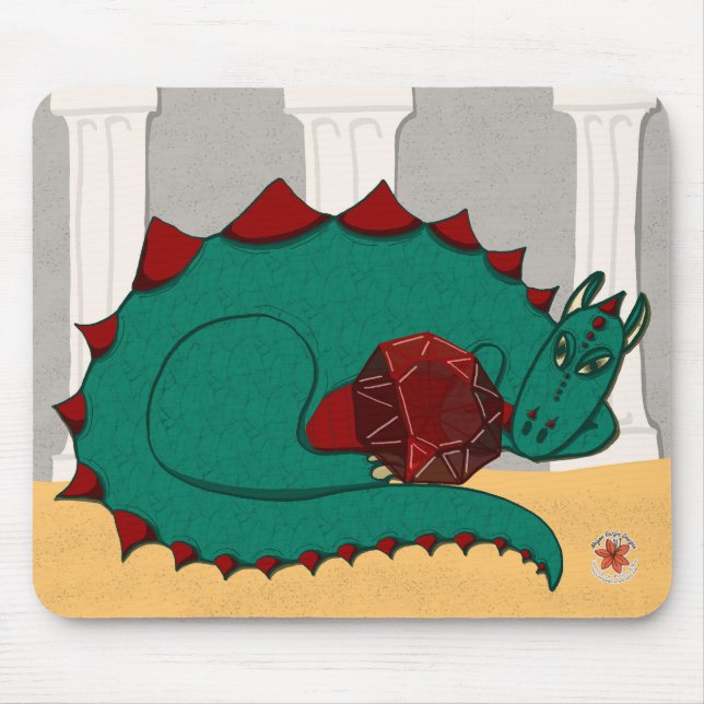 Pedra Preciosa e Dragões Janeiro Mousepad (Frente)